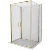 Mexen Exo-3S 3-seitige Duschkabine, 70 x 75 cm, schwenkbar, transparent, gold - 814-070-075-50-00-3S