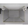 Mexen Exo-3S 3-seitige Duschkabine, schwenkbar 80 x 70 cm, transparent, gold - 814-080-070-50-00-3S