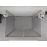 Mexen Exo-3S 3-seitige Duschkabine, schwenkbar, 90 x 80 cm, transparent, gold - 814-090-080-50-00-3S