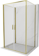 Mexen Exo-3S 3-seitige Duschkabine, schwenkbar 90 x 110 cm, transparent, golden - 814-090-110-50-00-3S