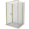 Mexen Exo-3S Duschkabine 3-seitig schwenkbar 110 x 80 cm, transparent, gold - 814-110-080-50-00-3S