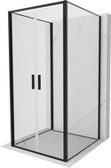 Mexen Exo-3S duschkabine, 3-seitig, schwenkbar 80 x 80 cm, transparent, schwarz - 814-080-080-70-00-3S