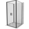 Mexen Exo-B Duo 3S Duschkabine 3-seitig schwenkbar 90 x 90 cm, transparent, schwarz - 814-090-090-70-00-3S