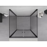 Mexen Exo-3S Duschecke 3-seitig Drehbar 70 x 70 cm, Transparent, Schwarz - 814-070-070-70-00-3S