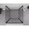 Mexen Exo-3S 3-seitige, klappbare Duschkabine 100 x 100 cm, transparent, schwarz - 814-100-100-70-00-3S