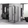 Mexen Exo-3S 3-seitige, klappbare Duschkabine 100 x 100 cm, transparent, schwarz - 814-100-100-70-00-3S