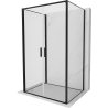 Mexen Exo-3S 3-seitige Duschkabine, aufklappbar 90 x 70 cm, transparent, schwarz - 814-090-070-70-00-3S