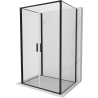 Mexen Exo-3S Duschkabine 3-seitig schwenkbar 110 x 80 cm, transparent, schwarz - 814-110-080-70-00-3S
