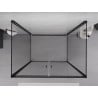 Mexen Exo-3S 3-seitige Duschkabine, 110 x 70 cm, transparent, schwarz - 814-110-070-70-00-3S