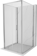 Mexen Exo-3S 3-seitige, faltbare Duschkabine 100 x 100 cm, transparent, Chrom - 816-100-100-01-00-3S