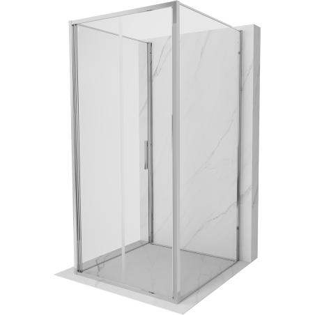 Mexen Exo-3S 3-seitige faltbare Duschkabine 110 x 110 cm, transparent, Chrom - 816-110-110-01-00-3S