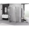 Mexen Exo-3S 3-seitige, faltbare Duschkabine 100 x 100 cm, transparent, Chrom - 816-100-100-01-00-3S