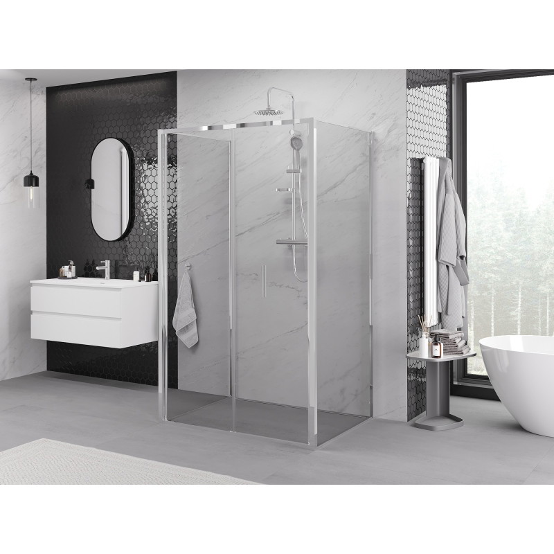 Mexen Exo-3S Duschkabine 3-seitig faltbar 90 x 70 cm, transparent, Chrom - 816-090-070-01-00-3S