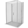 Mexen Exo-3S faltbare 3-seitige Duschkabine 100 x 80 cm, transparent, Chrom - 816-100-080-01-00-3S