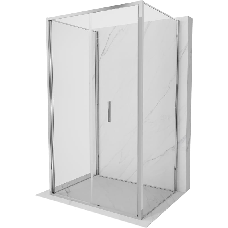Mexen Exo-3S 3-seitige Duschkabine 70 x 85 cm, transparent, Chrom - 816-070-085-01-00-3S
