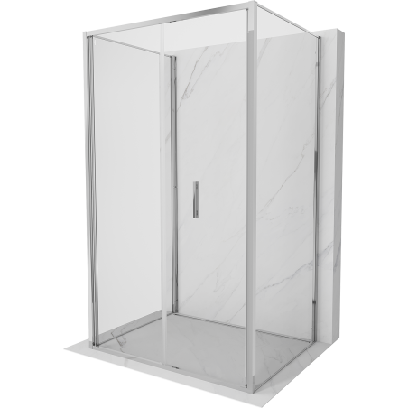 Mexen Exo-3S faltbare 3-seitige Duschkabine 90 x 110 cm, transparent, chrom - 816-090-110-01-00-3S