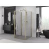 Mexen Exo-3S faltbare 3-seitige Duschkabine 70 x 70 cm, transparent, gold - 816-070-070-50-00-3S