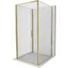 Mexen Exo-F 3S 3-seitige faltbare Duschkabine 100 x 100 cm, transparent, gold - 816-100-100-50-00-3S