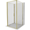 Mexen Exo-3S 3-seitige Duschkabine klappbar 110 x 110 cm, transparent, gold - 816-110-110-50-00-3S