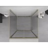 Mexen Exo-3S 3-seitige Duschkabine klappbar 110 x 110 cm, transparent, gold - 816-110-110-50-00-3S
