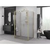 Mexen Exo-3S Duschkabine 3-wandig faltbar 90 x 75 cm, transparent, gold - 816-090-075-50-00-3S
