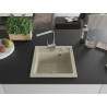 Mexen Vito Granitspüle 1-beckig mit Küchenarmatur Rita, beige - 6503-69-670300-00
