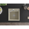 Mexen Vito Granitspüle 1-Becken mit Küchenarmatur Rita, beige - 6503-69-670300-00