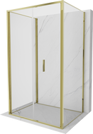 Mexen Exo-3S 3-seitige faltbare Duschkabine 80 x 120 cm, transparent, gold - 816-080-120-50-00-3S
