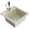 Mexen Vito Granitspüle 1-Becken mit Küchenarmatur Rita, beige - 6503-69-670300-00