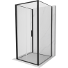 Mexen Exo-3S 3-seitige Duschkabine, faltbar, 120 x 120 cm, transparent, schwarz - 816-120-120-70-00-3S