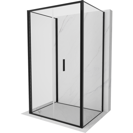 Mexen Exo-3S 3-seitige klappbare Duschkabine 110 x 70 cm, transparent, schwarz - 816-110-070-70-00-3S