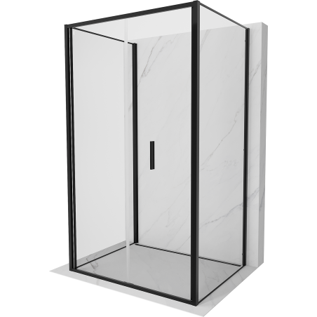 Mexen Exo-3S 3-seitige klappbare Duschkabine 70 x 80 cm, transparent, schwarz - 816-070-080-70-00-3S