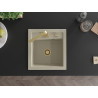 Mexen Vito Granitspüle 1-beckig mit Küchenarmatur Rita, beige - 6503-69-670300-50