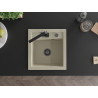 Mexen Vito Granitspüle 1 Becken mit Küchenarmatur Rita, beige - 6503-69-670300-70