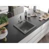 Mexen Vito Granitspüle 1-becken mit Küchenarmatur Rita, grau - 6503-71-670300-00