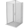 Mexen Exo-3S Duschkabine 3-seitig schwenkbar 100 x 100 cm, transparent, Chrom - 817-100-100-01-00-3S