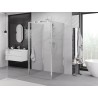 Mexen Exo-3S Duschkabine 3-seitig schwenkbar 100 x 100 cm, transparent, Chrom - 817-100-100-01-00-3S