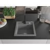 Mexen Vito Granitspüle 1-Becken mit Küchenarmatur Rita, Grau - 6503-71-670300-70