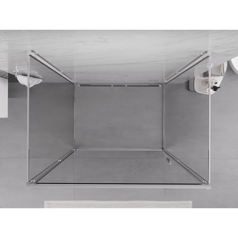 Mexen Exo-3S 3-seitige Duschkabine, 75 x 85 cm, transparent, Chrom - 817-075-085-01-00-3S