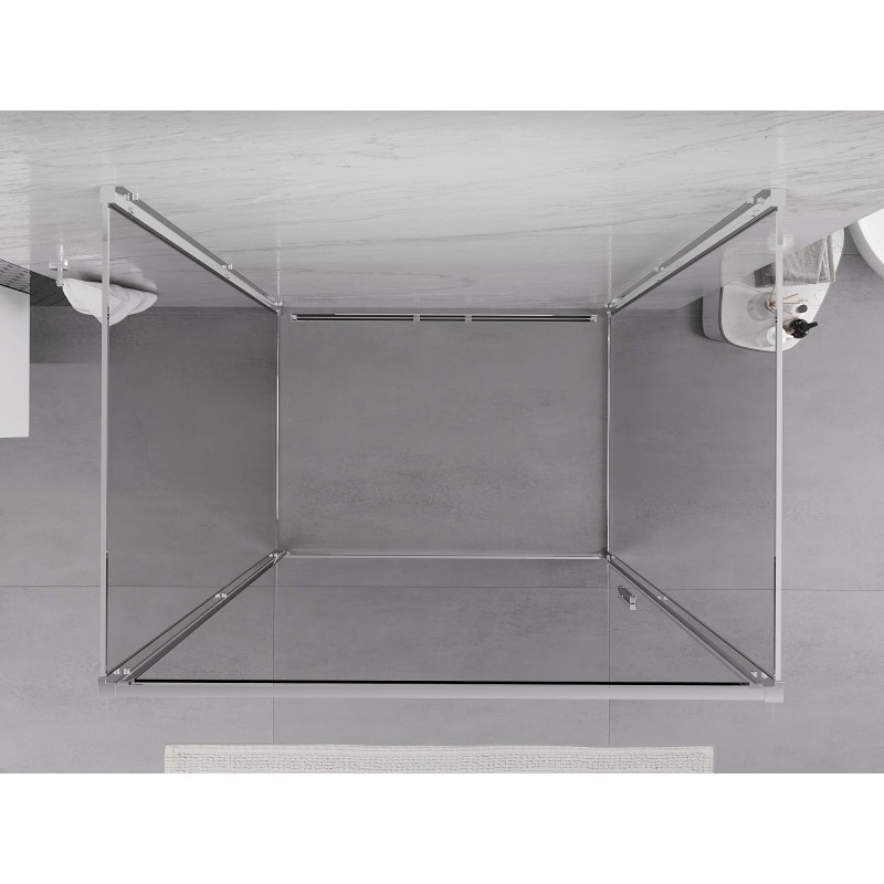 Mexen Exo-3S duschkabine 3-seitig schwenkbar 80 x 90 cm, transparent, chrom - 817-080-090-01-00-3S