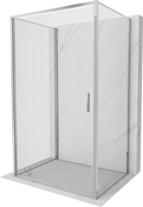 Mexen Exo-3S 3-seitige Duschkabine mit Drehtür 70 x 120 cm, transparent, Chrom - 817-070-120-01-00-3S