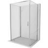 Mexen Exo-3S 3-seitige Duschkabine mit Drehtür 80 x 120 cm, transparent, Chrom - 817-080-120-01-00-3S