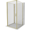 Mexen Exo-B 3S 3-seitige Duschkabine klappbar 75 x 75 cm, transparent, gold - 817-075-075-50-00-3S