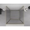 Mexen Exo-3S Duschkabine 3-seitig schwenkbar 90 x 90 cm, transparent, gold - 817-090-090-50-00-3S
