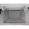 Mexen Exo-3S Duschkabine 3-seitig schwenkbar 90 x 75 cm, transparent, gold - 817-090-075-50-00-3S