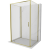 Mexen Exo-3S dreiseitige Duschkabine, schwenkbar, 100 x 90 cm, transparent, gold - 817-100-090-50-00-3S