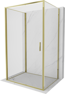Mexen Exo-3S 3-seitige Duschkabine, Schwenkbar 70 x 120 cm, transparent, gold - 817-070-120-50-00-3S