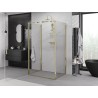 Mexen Exo-3S 3-seitige, schwenkbare Duschkabine 85 x 120 cm, transparent, gold - 817-085-120-50-00-3S