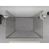 Mexen Exo-3S 3-seitige, schwenkbare Duschkabine 85 x 120 cm, transparent, gold - 817-085-120-50-00-3S