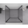 Mexen Exo-B 3S Duschkabine 3-seitig schwenkbar 75 x 75 cm, transparent, schwarz - 817-075-075-70-00-3S